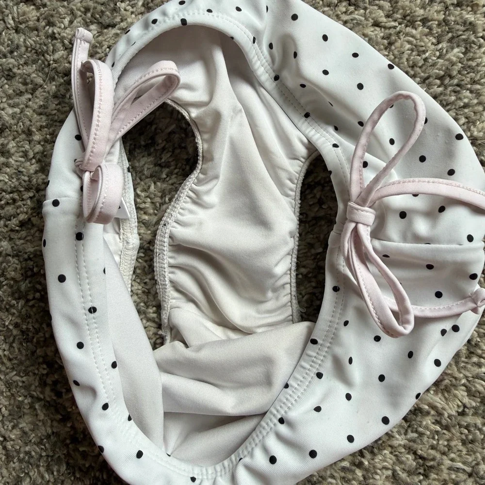 SweetHoney Girls Ruffle Polka Dot Two Piece Swimsuit Halter Bikini Set 5Y